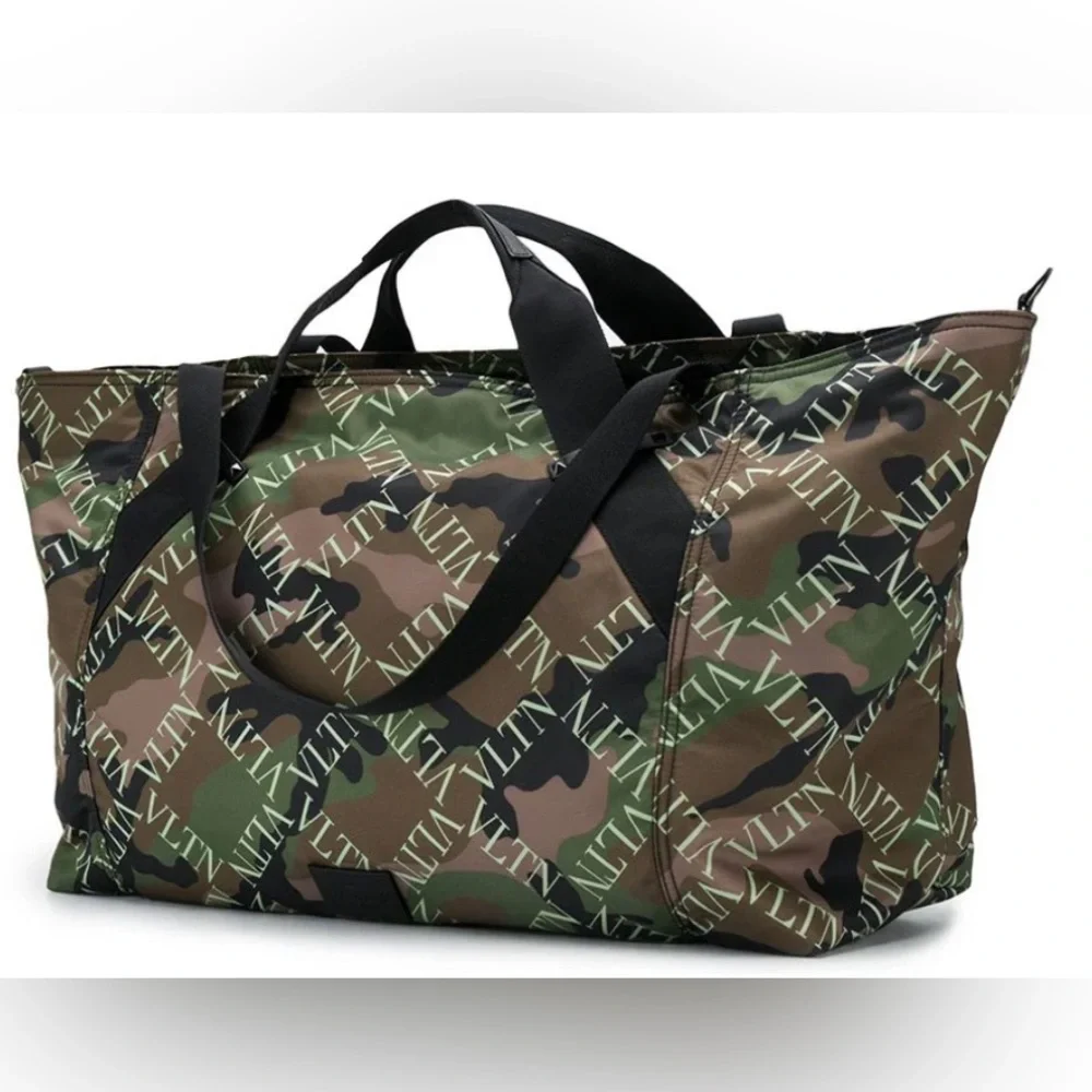 Valentino Garavani VLTN Camouflage-print Holdall Bag